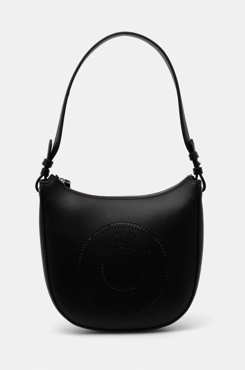 Kožená kabelka Karl Lagerfeld čierna farba, A1W30026