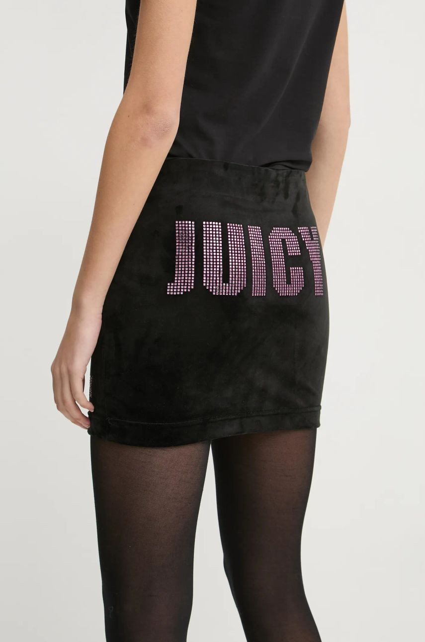 Sukňa Juicy Couture čierna farba, mini, puzdrová, JCBGS125864