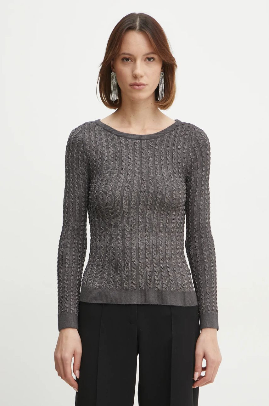 Sveter Guess JOSIE dámsky, šedá farba, W5RR04 Z3KT0