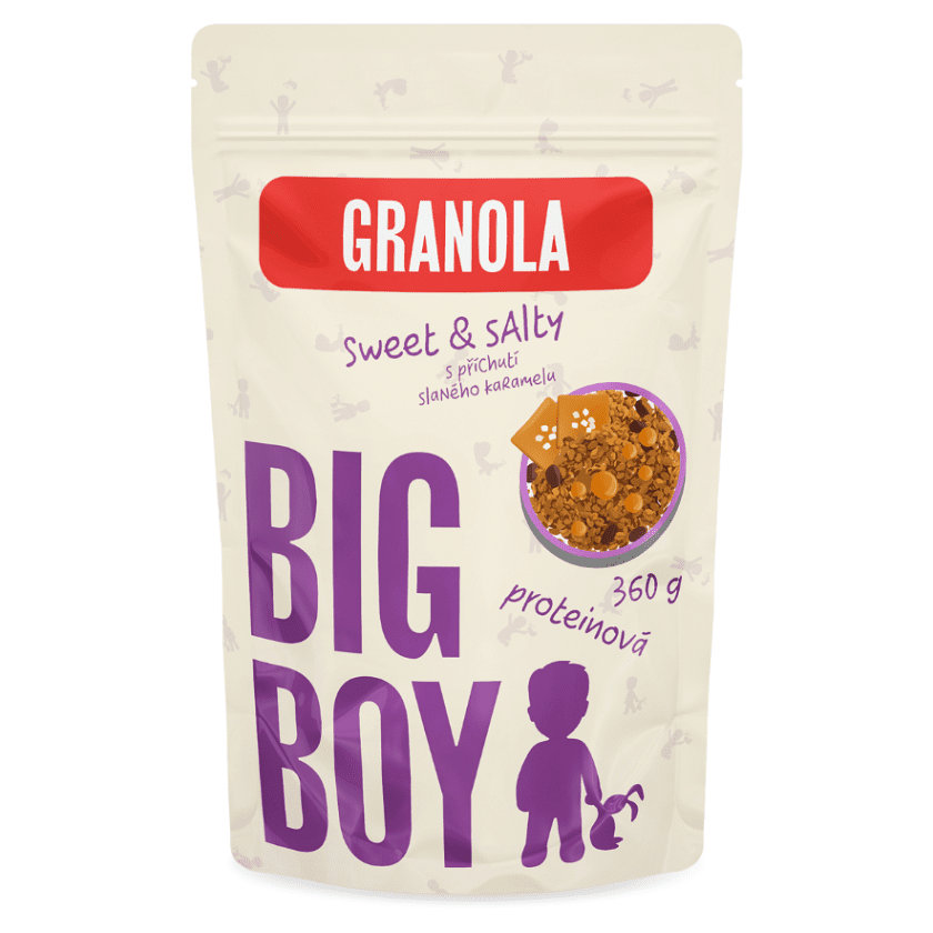 BIG BOY Proteínová granola s príchuťou slaného karamelu 360 g