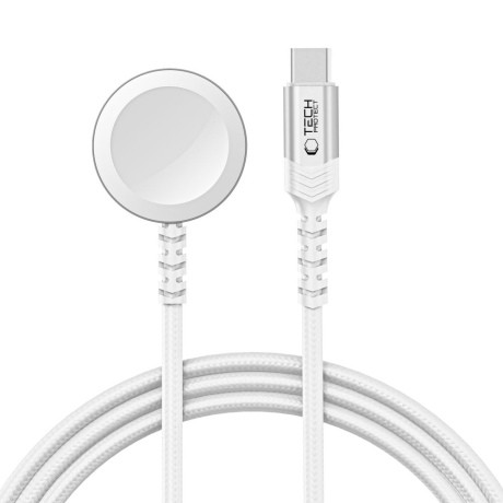 Tech-Protect MC01 magnetická nabíjačka na Apple Watch USB-C 1.2m, biela