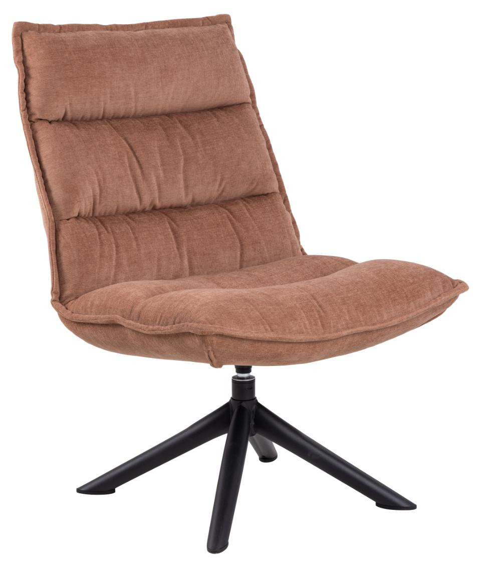 Otočné lounge křeslo Blizzard rosewood červeno-hnědé