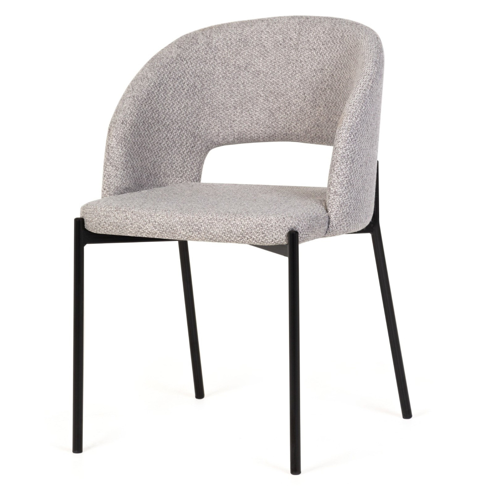 Velurová židle Jazz 50 cm šedé/černé