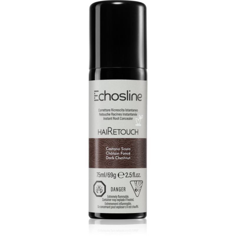 Echosline Hairetouch Hairtouch sprej pre okamžité zakrytie odrastov Dark Chestnut 75 ml