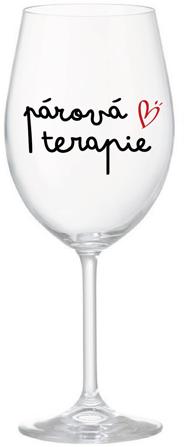 PÁROVÁ TERAPIE - čirá sklenice na víno 350 ml