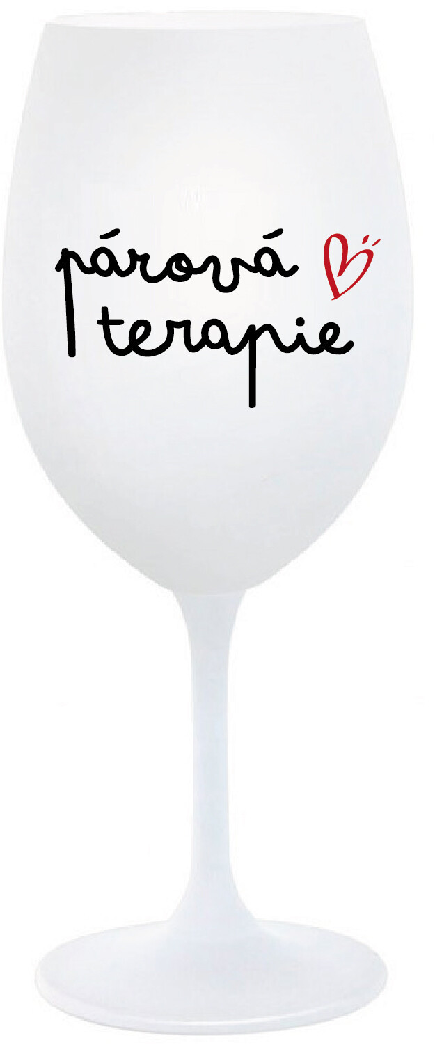 PÁROVÁ TERAPIE - bílá  sklenice na víno 350 ml