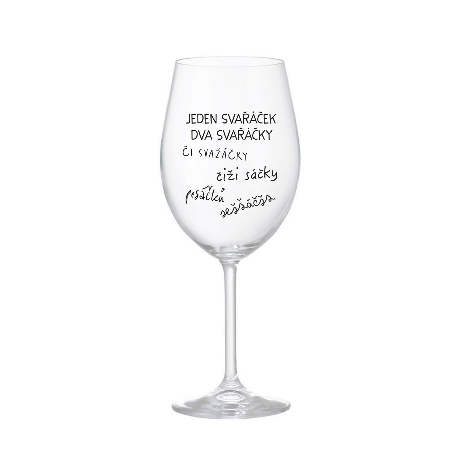 SVAŘÁČEK - čirá sklenice na víno 350 ml