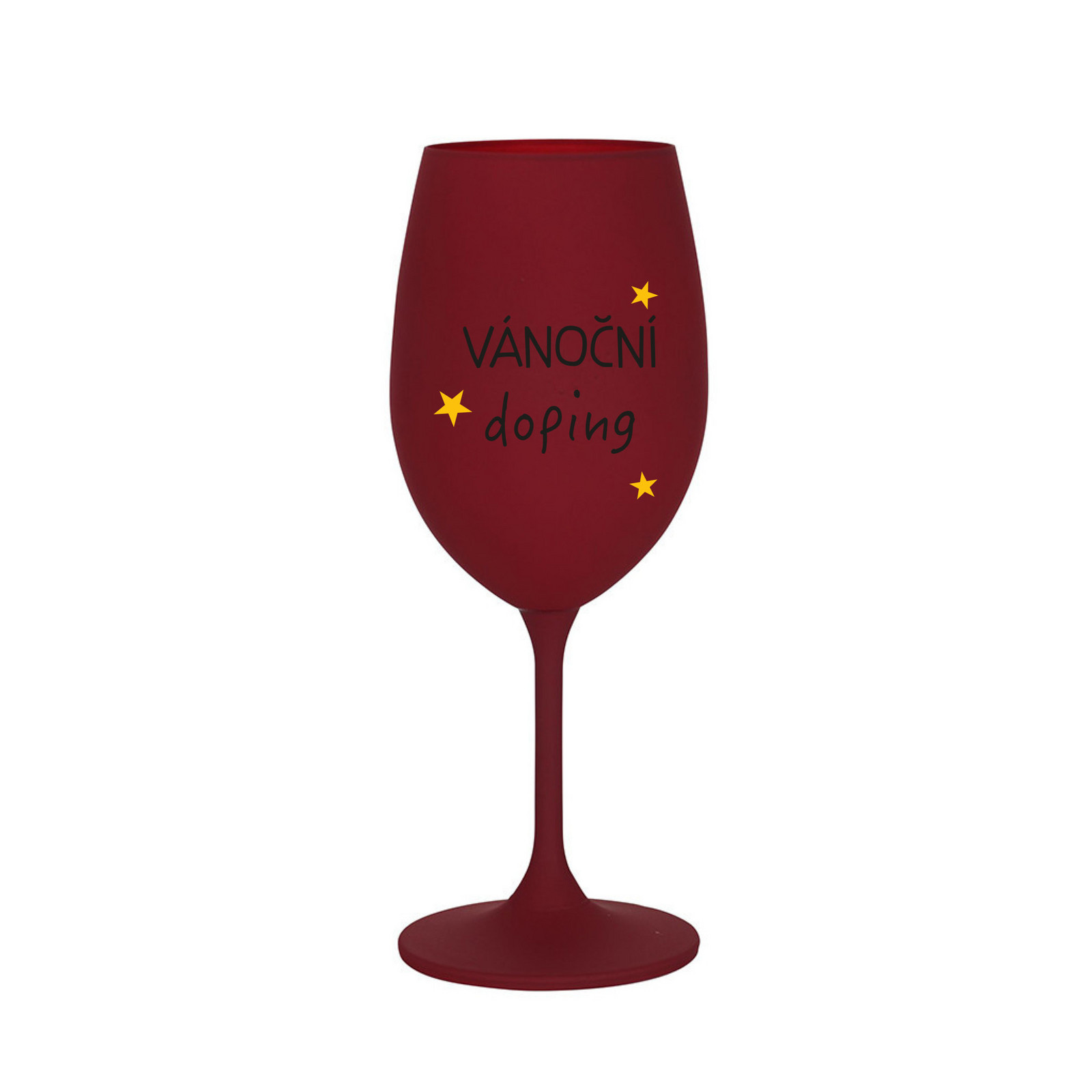 VÁNOČNÍ DOPING - bordo sklenice na víno 350 ml