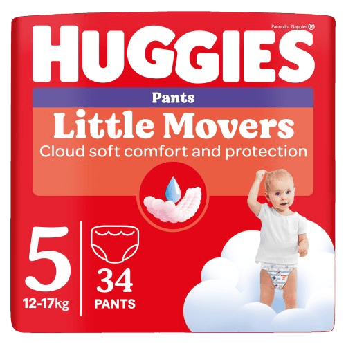 HUGGIES® Little Movers Pants 5, 34 ks