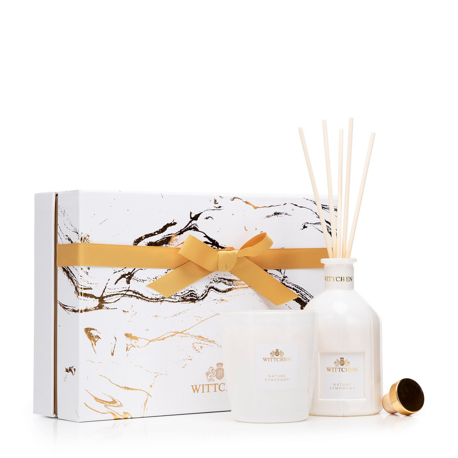 Zestaw - świeca sojowa i dyfuzor Gold Promise 1-HS-102-0