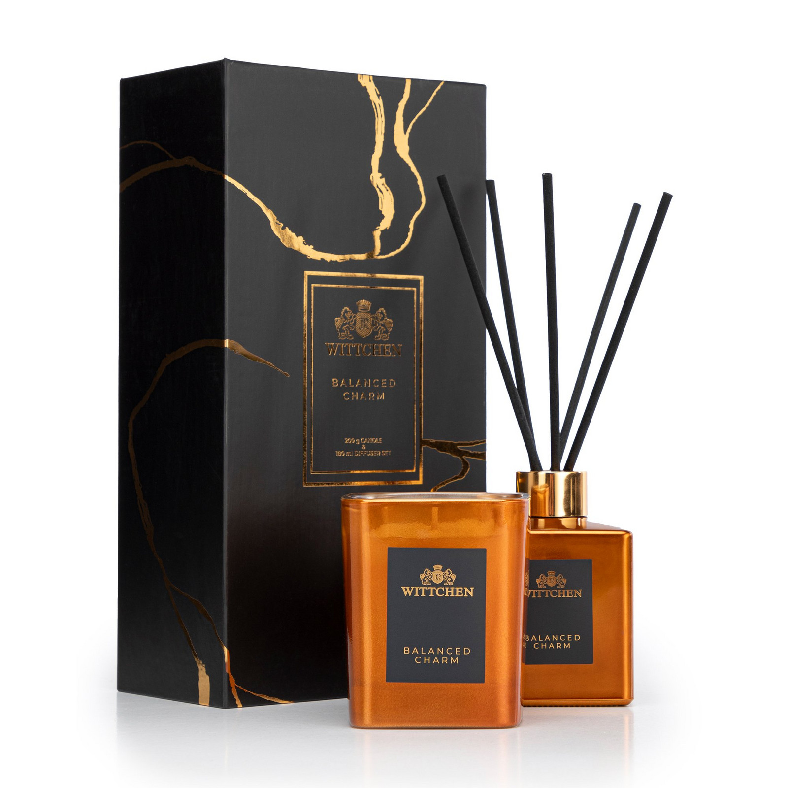 Zestaw - świeca sojowa i dyfuzor Balanced Charm 1-HS-103-G