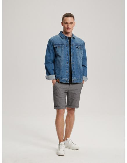 Pánske šortky PRM SH 302 W429 sivá melanžová