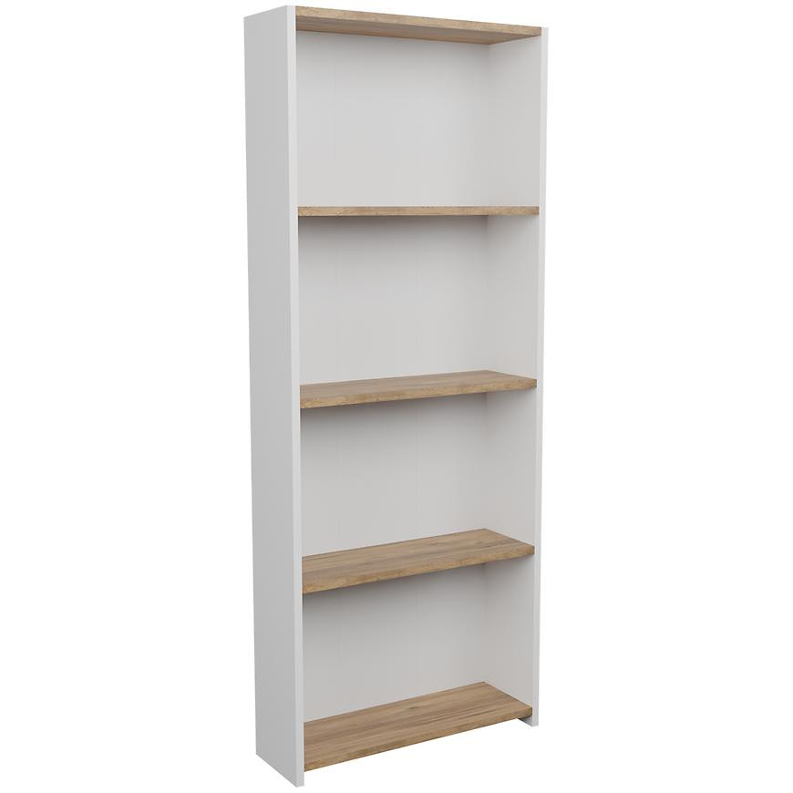 Regál FD-5LCBBS-021 biela/prirodzené