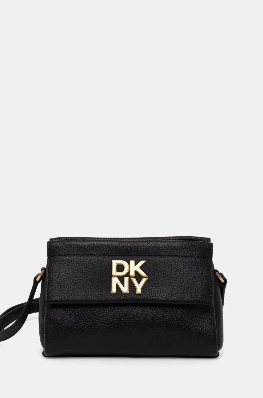 Kožená kabelka Dkny čierna farba, R44EAI71