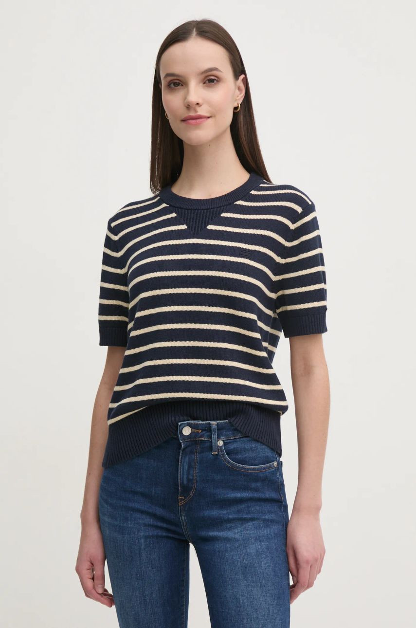 Bavlnený sveter Tommy Hilfiger tmavomodrá farba, WW0WW43950