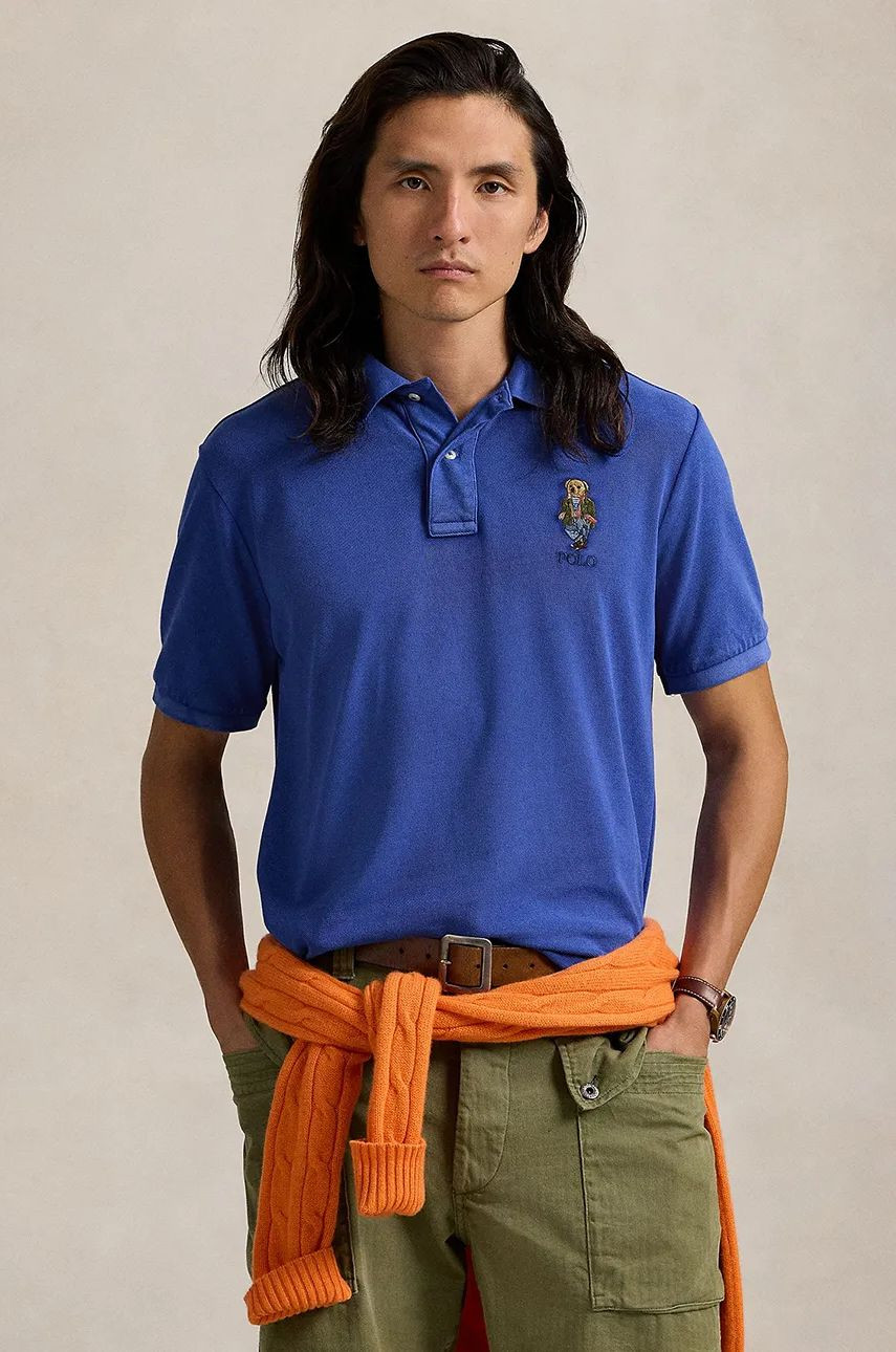 Bavlnené polo tričko Polo Ralph Lauren jednofarebné, 710958188