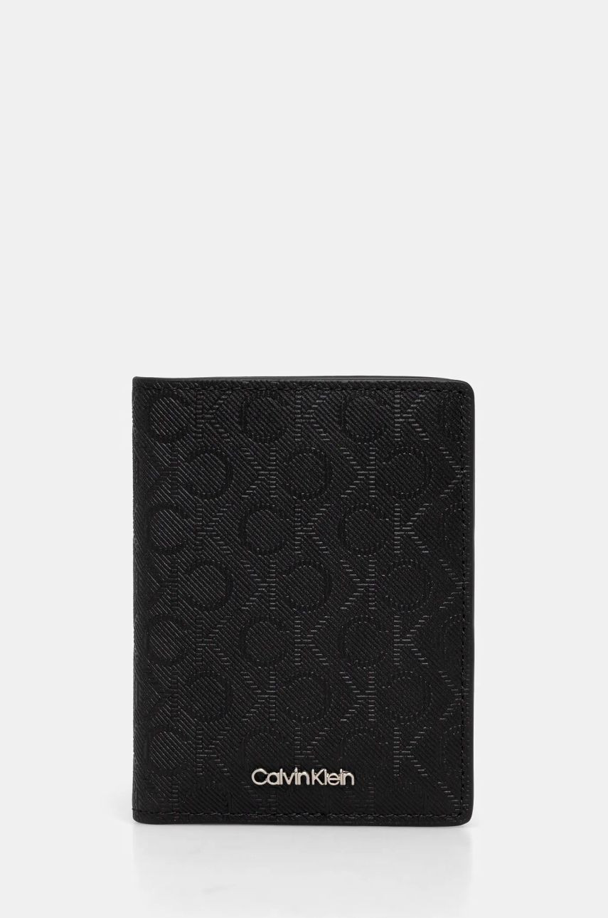 Peňaženka Calvin Klein pánska, čierna farba, K50K512686