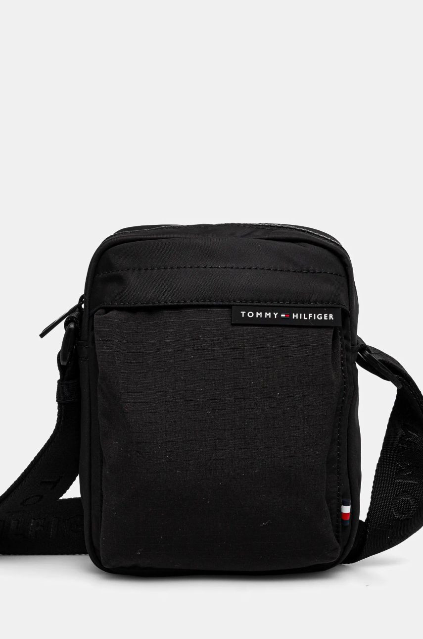 Malá taška Tommy Hilfiger čierna farba, AM0AM13297