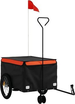 Shumee Vozík za bicykel 45 kg, čierny a oranžový, železo, 94110