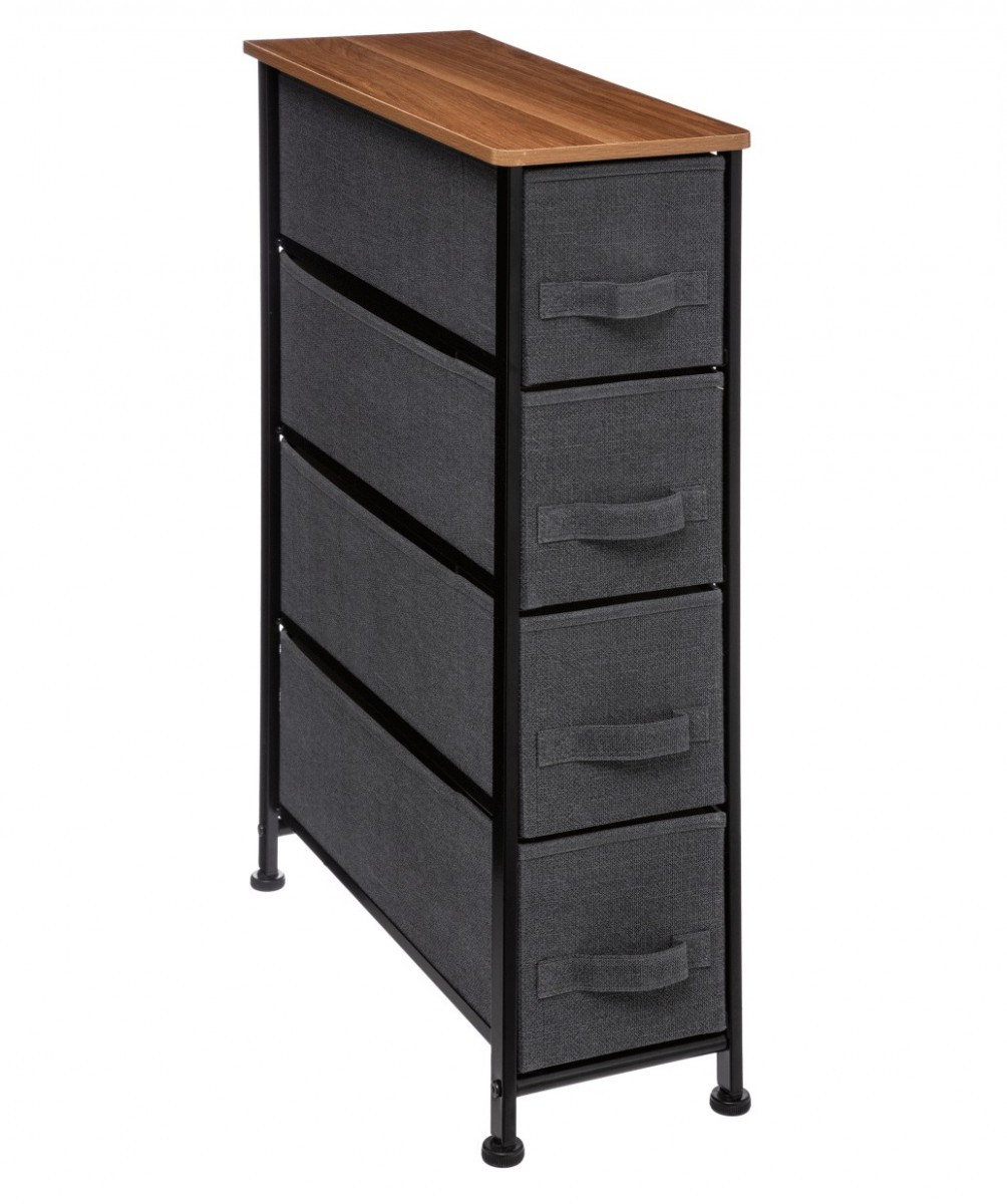 Koupelnový regál IRON 75 cm antracitový