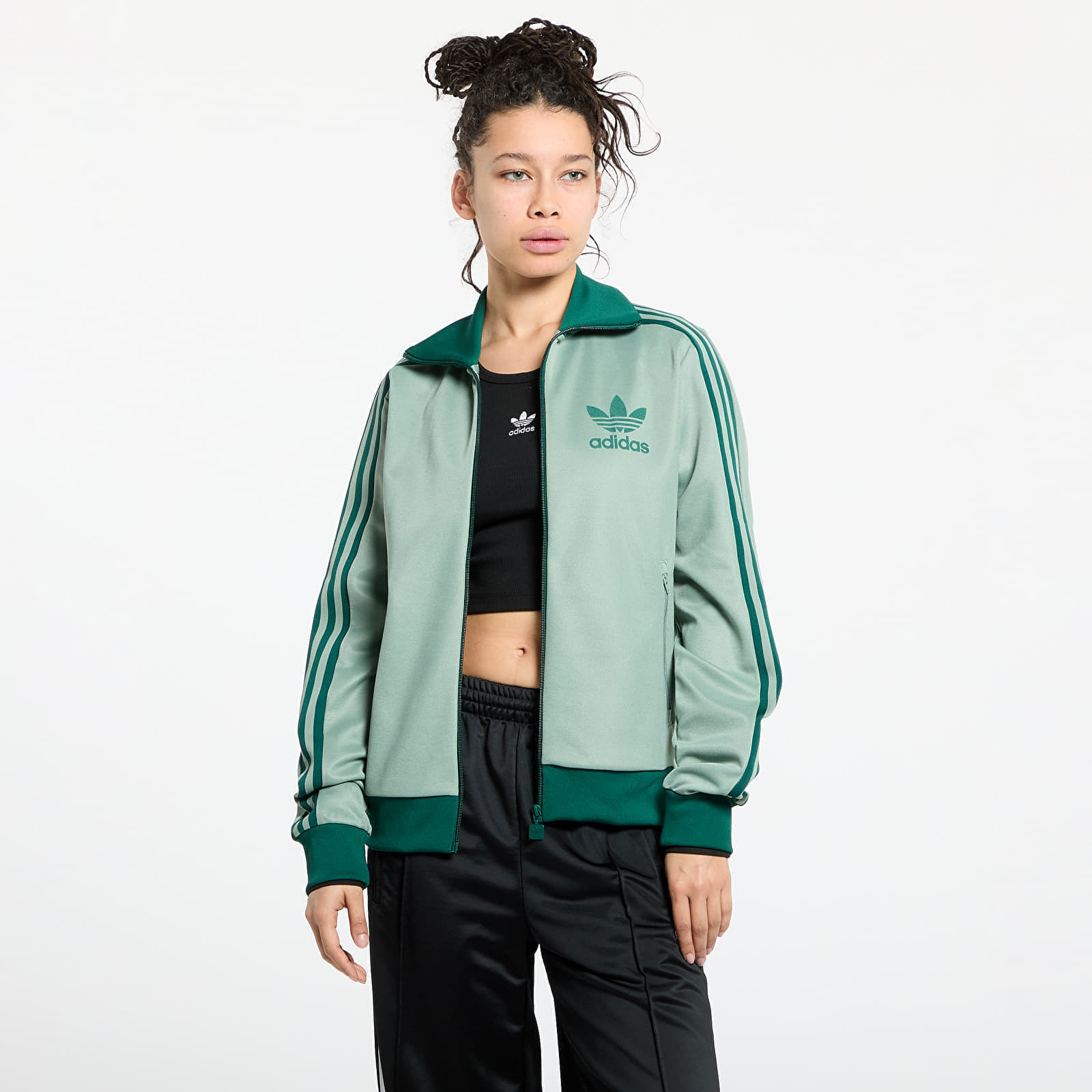 Mikina adidas Adicolor Classic Track Top Silver Green S