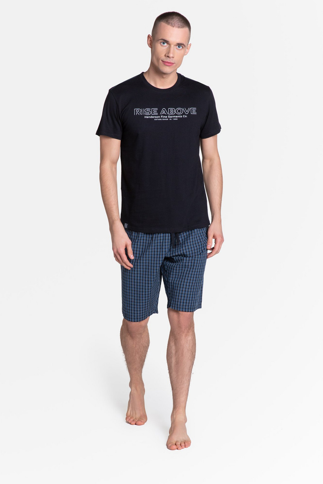 Dojo Pajamas 38883-99X Black and Navy Blue Black and Navy