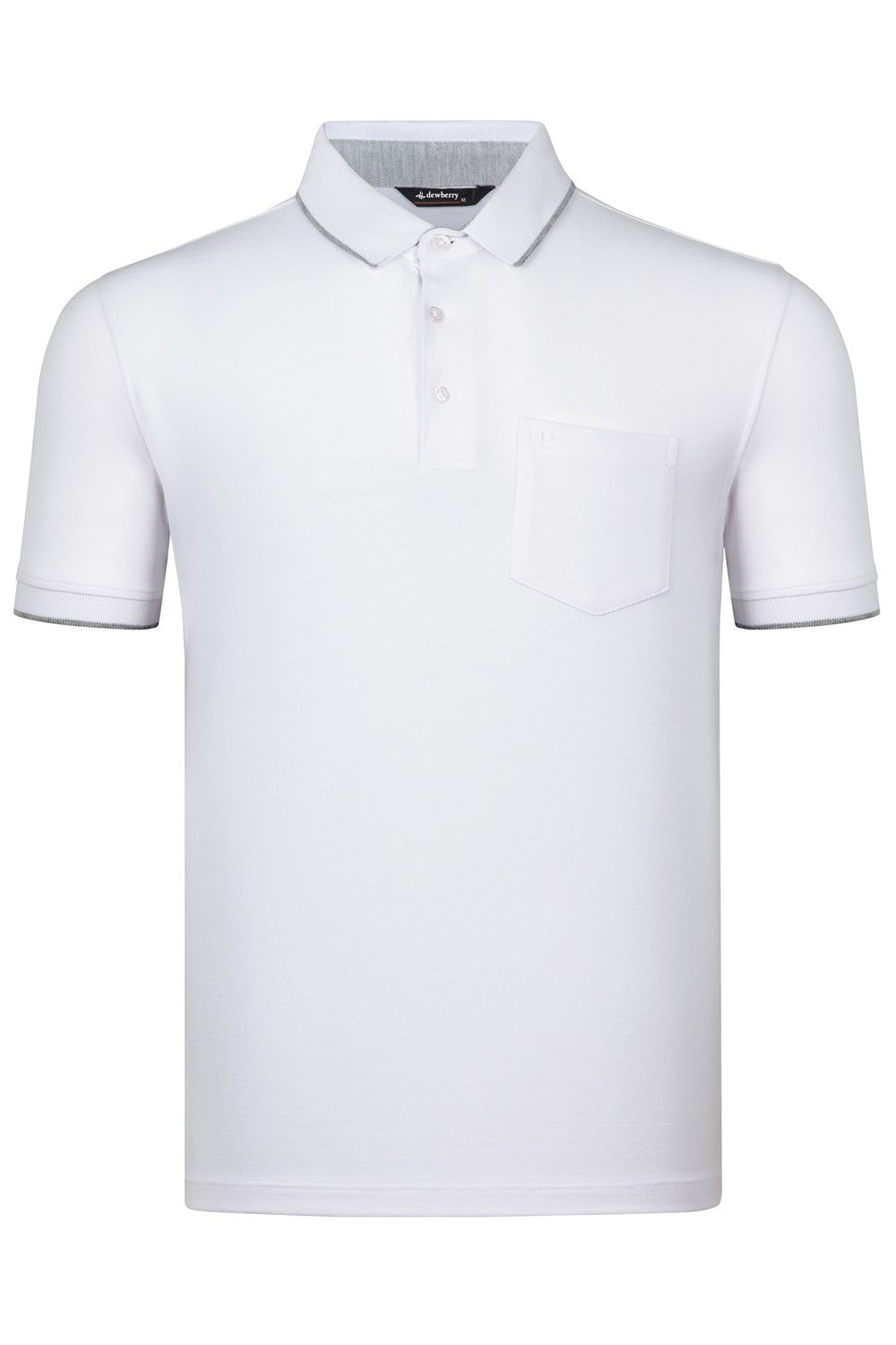 T8573 DEWBERRY MEN'S T-SHIRT-WHITE 2