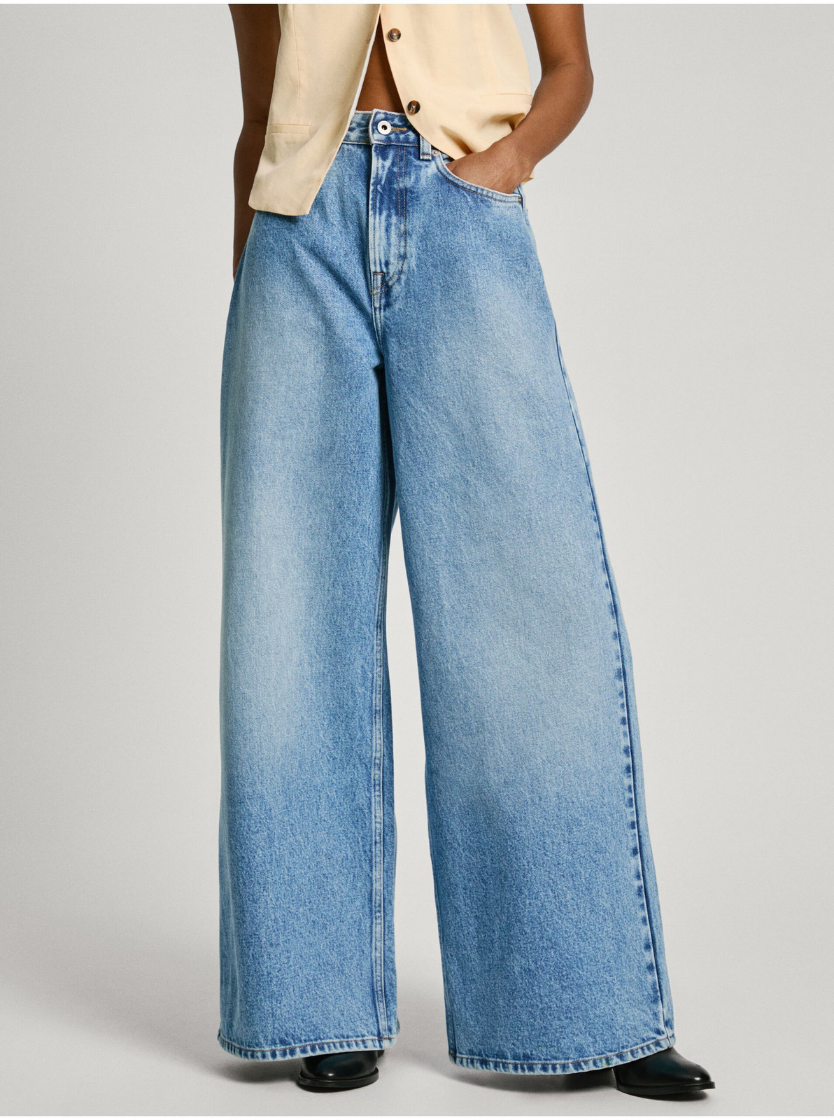 Light blue women's wide fit jeans Pepe Jeans - Women