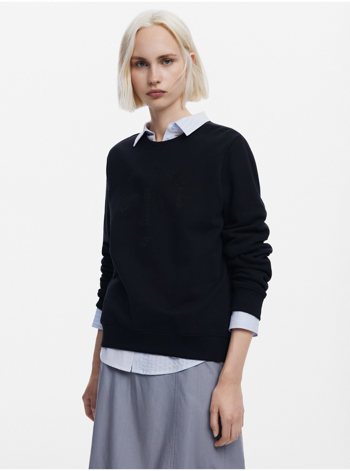 Women's sweatshirt Desigual Strass - Women's