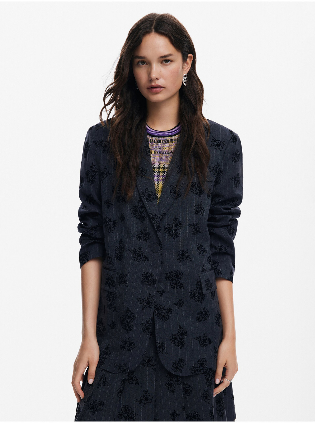 Women's patterned blazer Desigual Zagredz - Women's