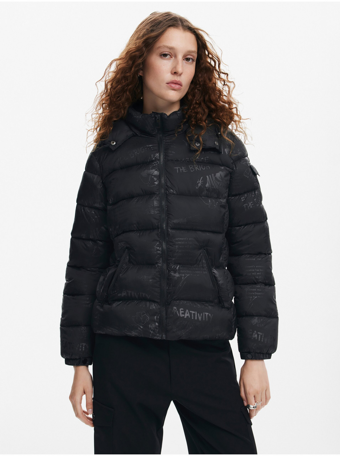 Women's winter quilted jacket Desigual Drammen - Ladies