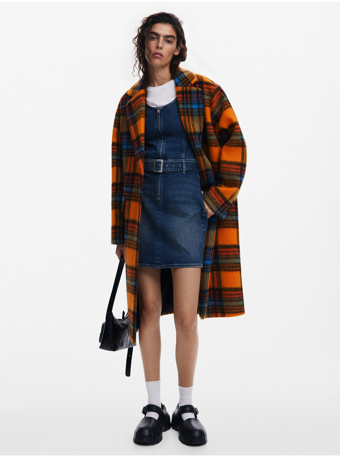 Women's checkered coat Desigual Napoles - Women