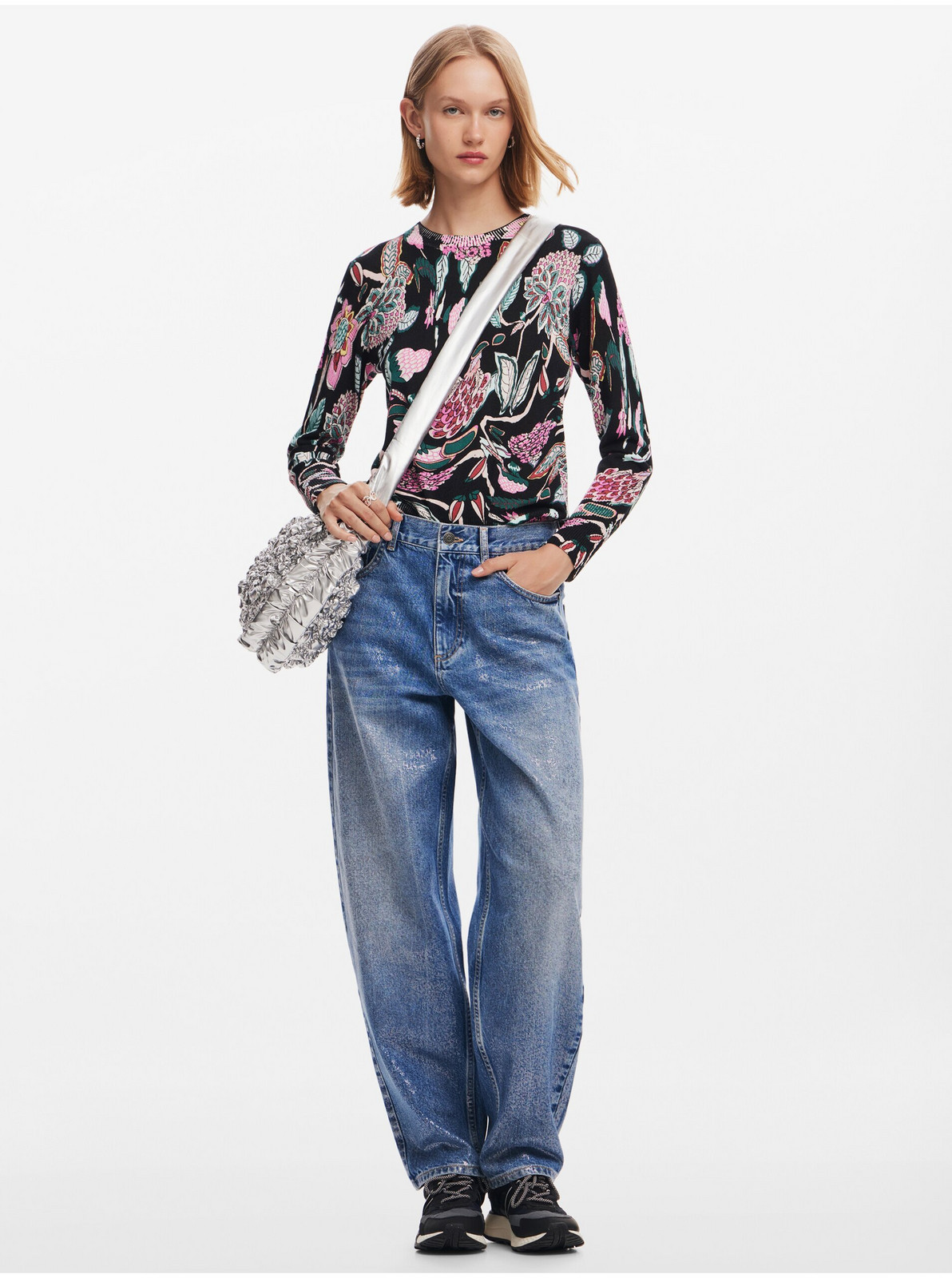 Women's floral sweater Desigual Manchester - Women's