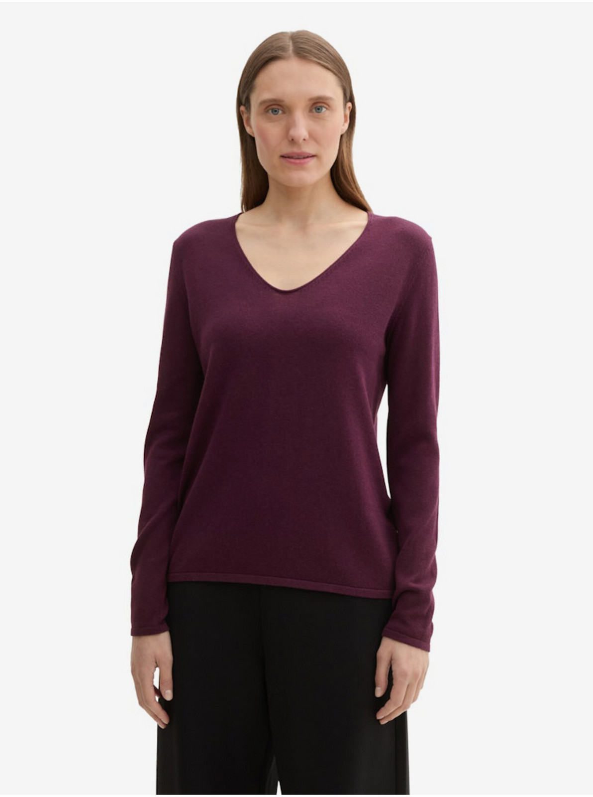 Burgundy women's sweater Tom Tailor - Women