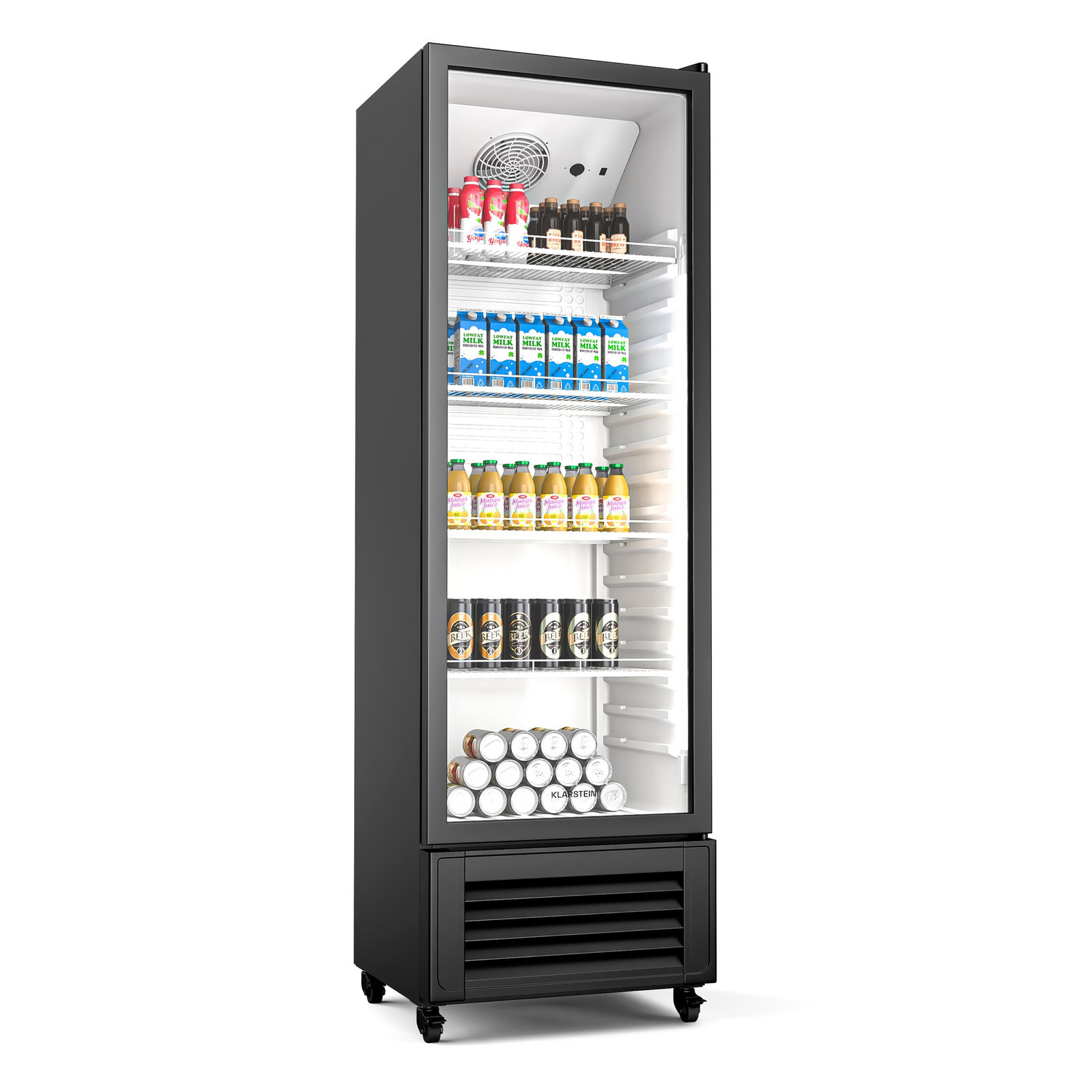 Klarstein GrandCooler chladnička na nápoje | 306 l | LED osvetlenie | s kolieskami | 4 police