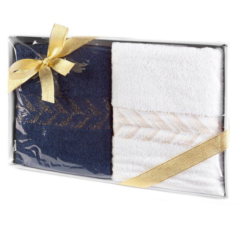 ArtFir Sada uterákov GLOW | biela/tmavomodrá 50 x 90 cm