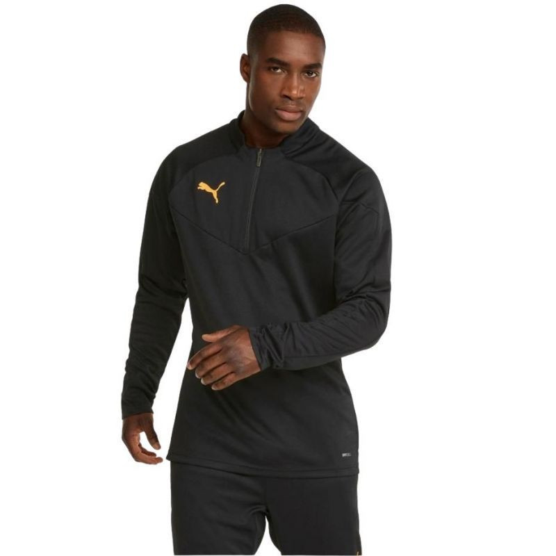 Pánska tréningová ľahká mikina na 1/4 zips 657950 45 Black - Puma XL černá