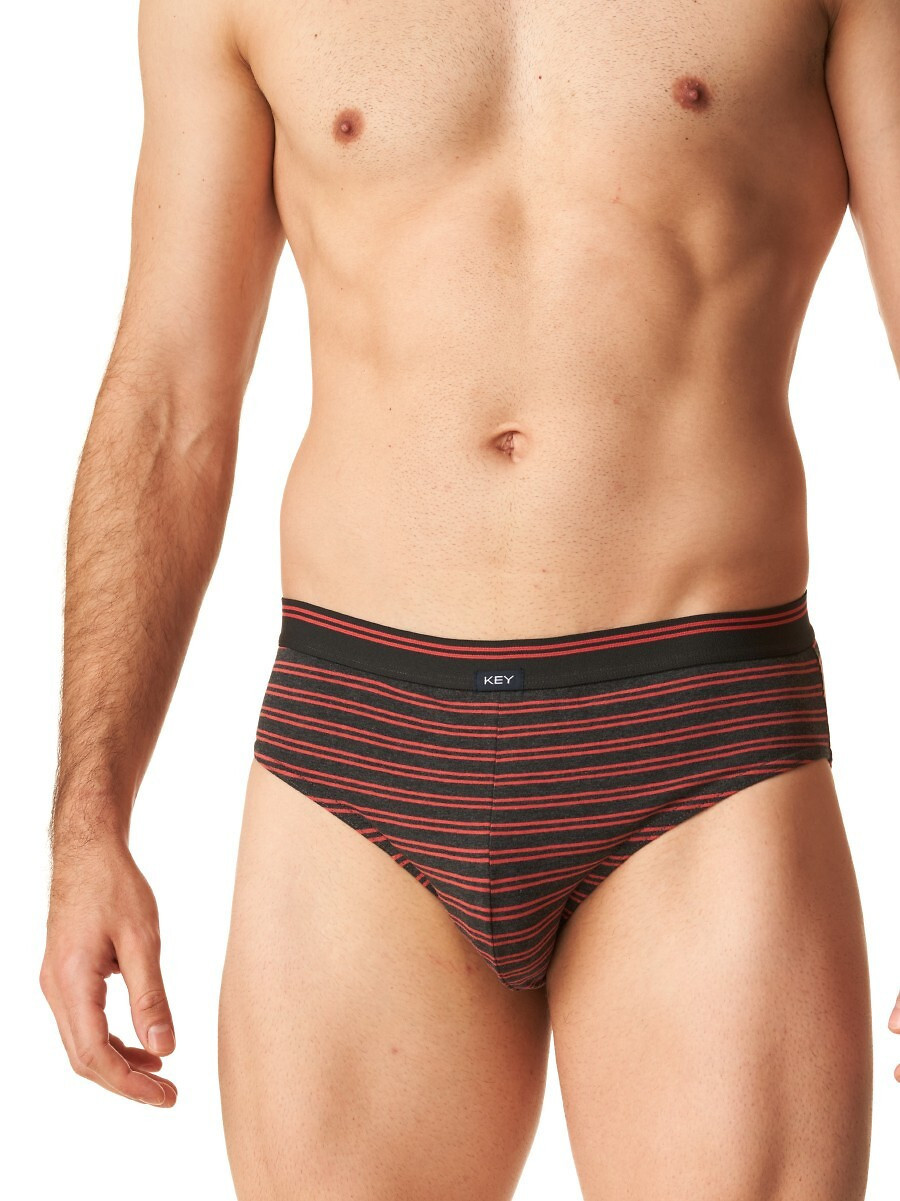 Pánske nohavičky Key MPP 321 B24 A'2 M-2XL černo-červená XXL