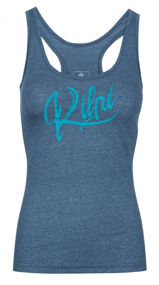 Dámsky funkčný top Ariana-w Dark Blue Printed - Kilpi 46/3XL tmavě modrá - vzor