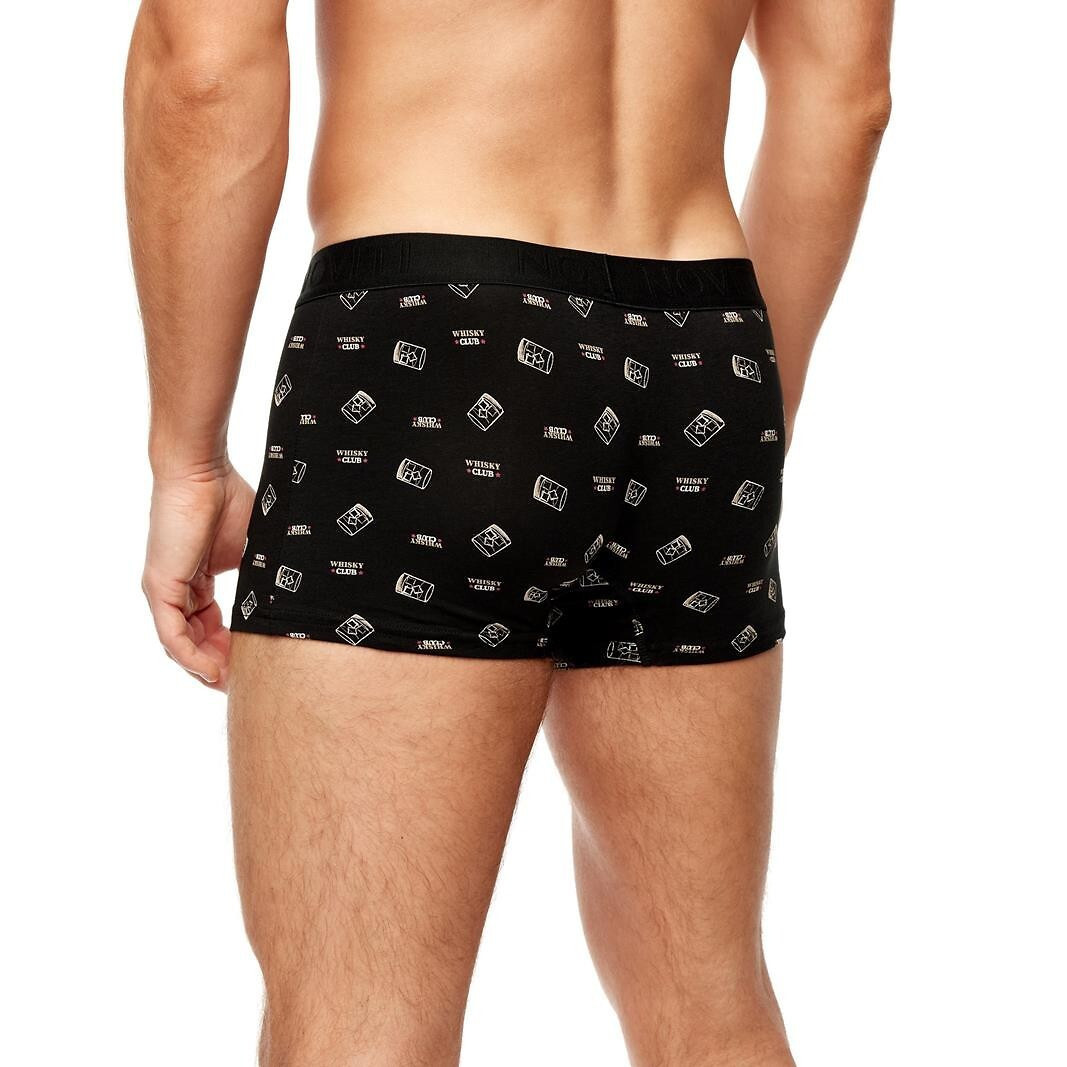 Pánske vzorované boxerky Noviti BB006 M-2XL černé banány M