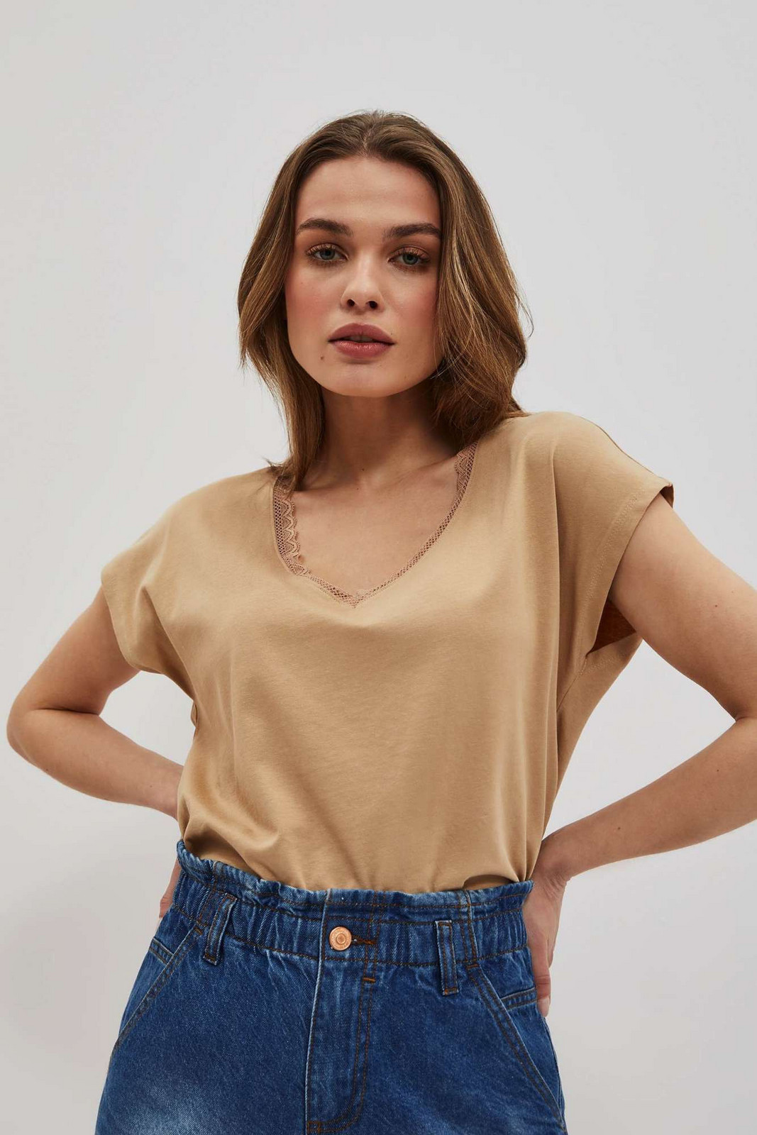 Dámske tričko L-TS-4032 D.Beige XS