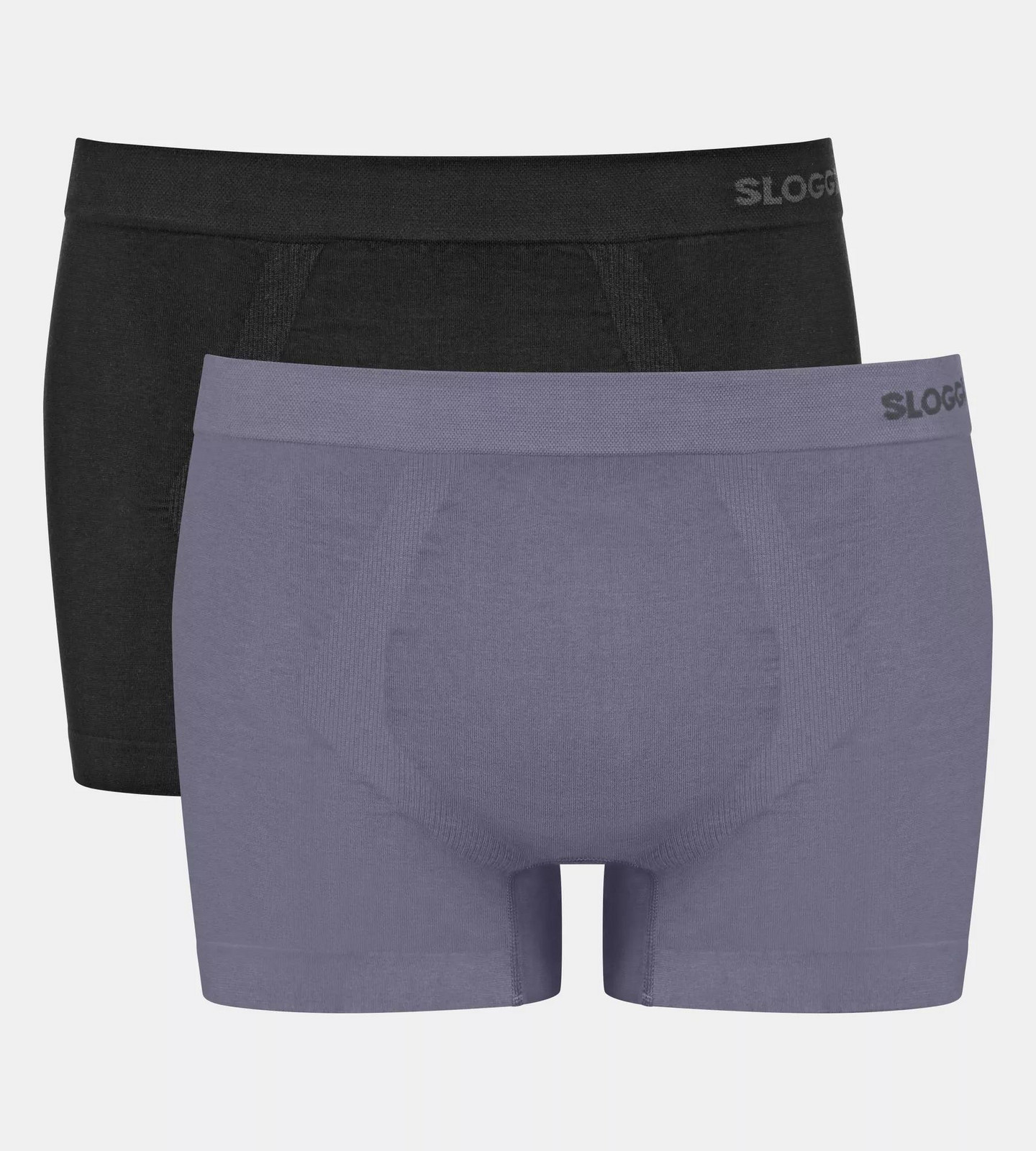 Pánske boxerky GO Smooth Short C2P - BLACK - čierno-sivé M014 - SLOGGI BLACK M