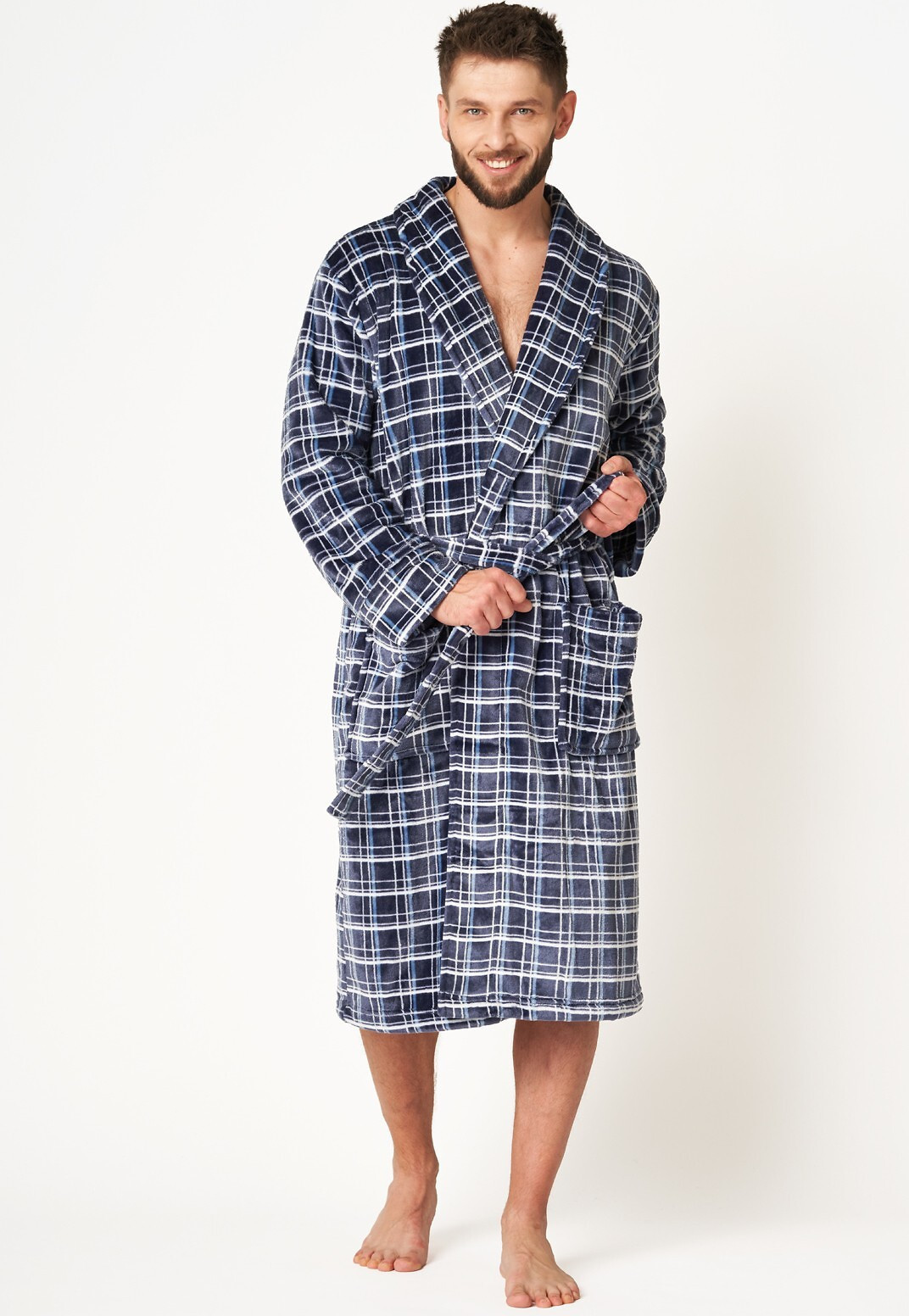 Pánsky župan Key MGL 432 B24 M-2XL tmavě modrá M/L