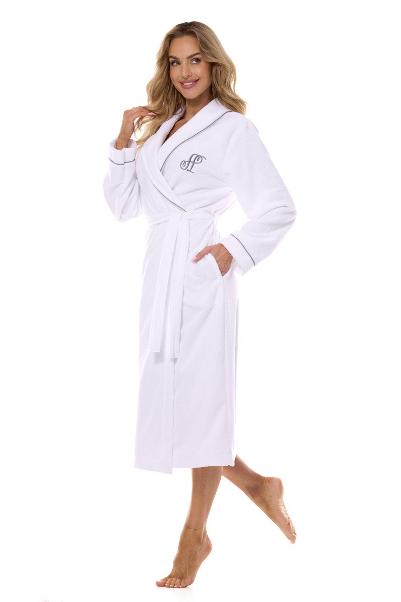 Dámsky župan L&L 2478 Eco Bamboo M-2XL bílá XXL-188/124/116