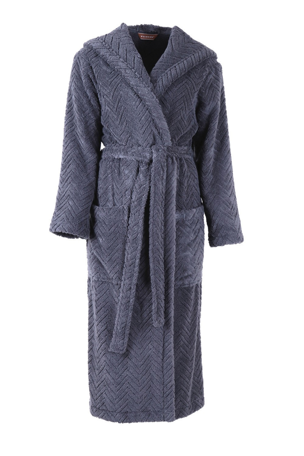 Unisex župan Athena s kapucňou 3116 antracit - Vestis S