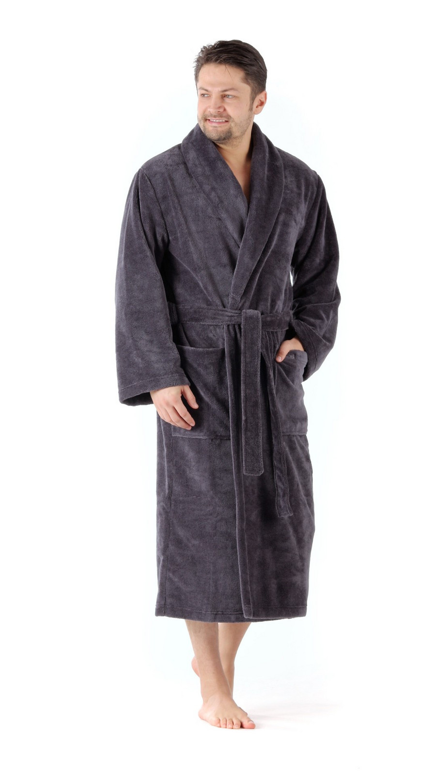 Pánsky župan Tampa 2149 oversized anthracite - Vestis nadměr 3XL
