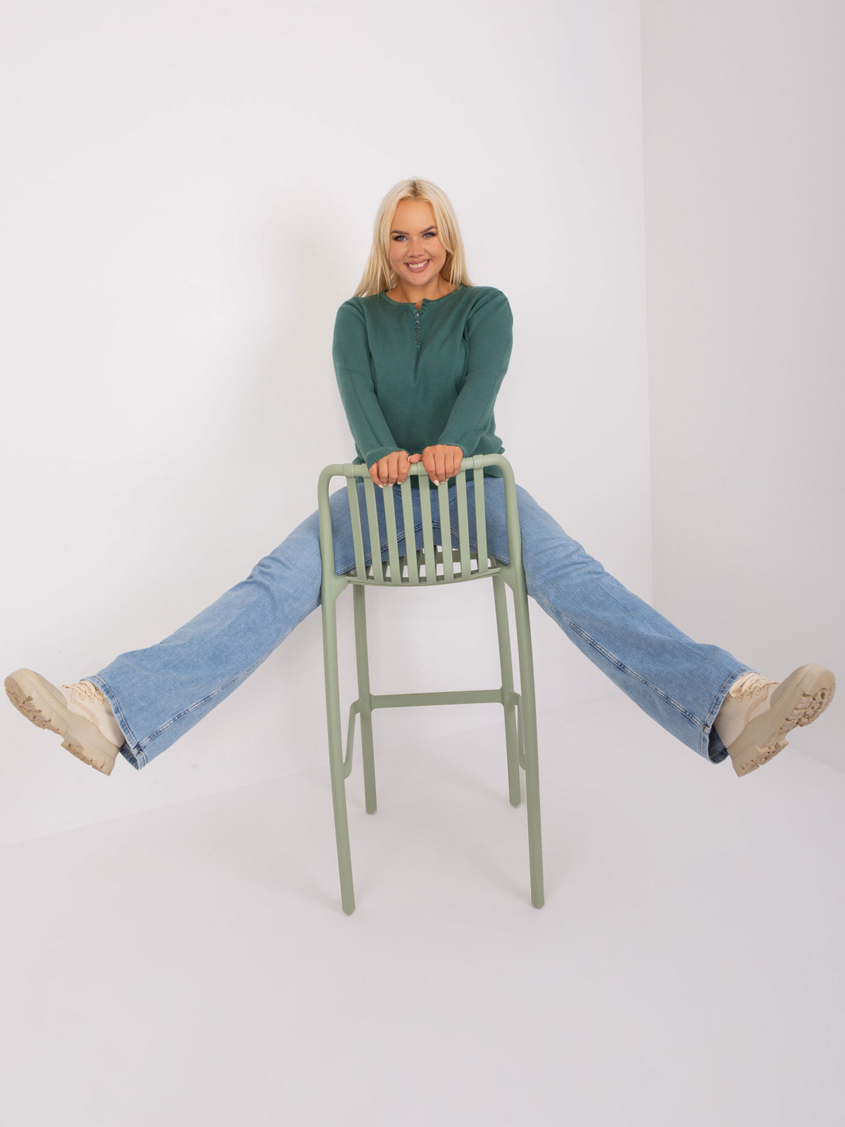 PM SW PM 3897 jumper.06P tmavo zelená L/XL