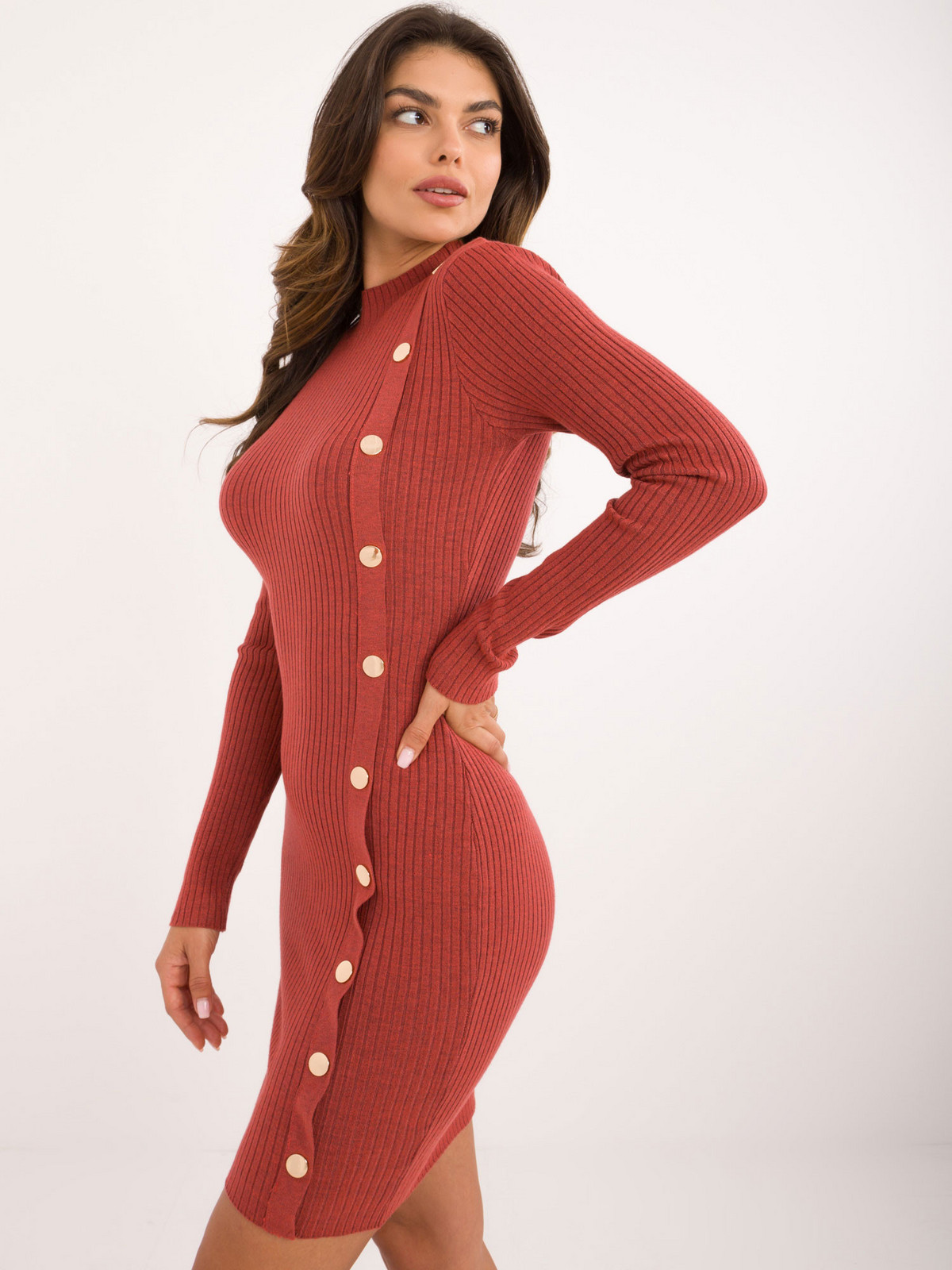 Šaty AT SK 2345 2.32 tmavo oranžová S/M