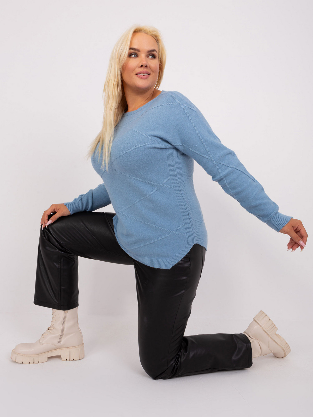 PM SW PM 3905 jumper.13 svetlo modrá XL/XXL