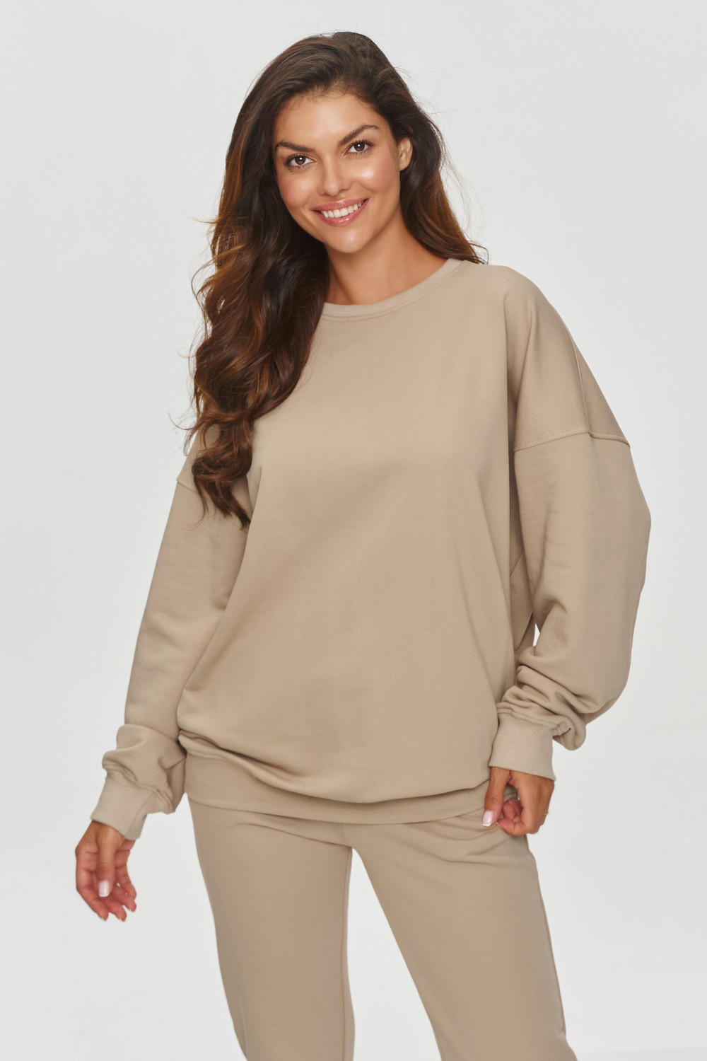 Mikina s kapucňou model 200127 Macadamia universal